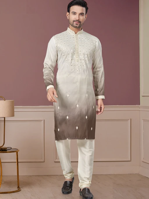 Buy Wedding Wear Men's Embroidery Kurta Set