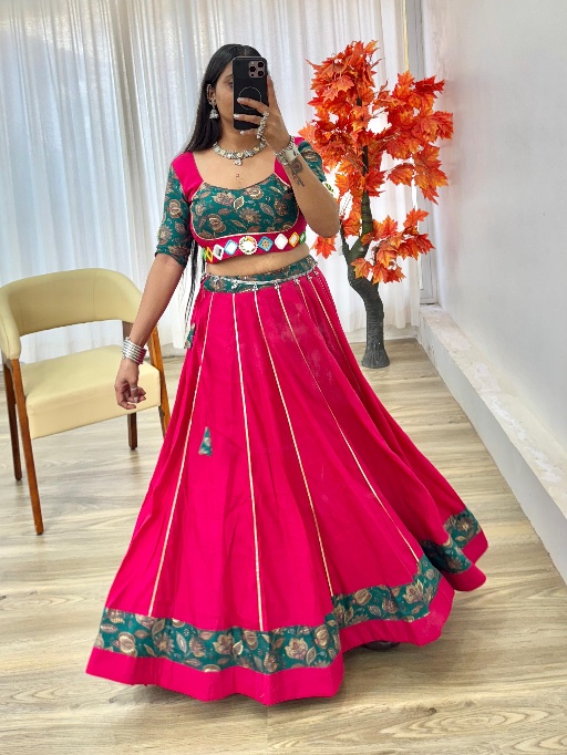 Pink Navratri Traditional Chaniya Choli