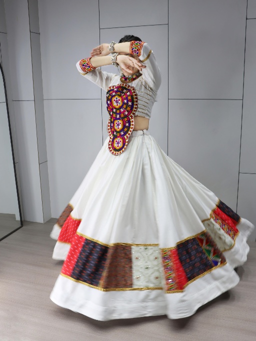 Pure White Stylish Navratri Chaniya Choli