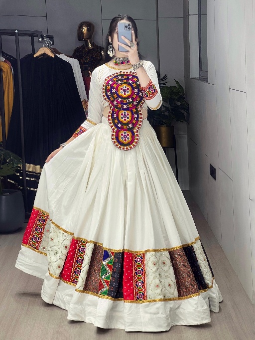 Pure White Stylish Navratri Chaniya Choli