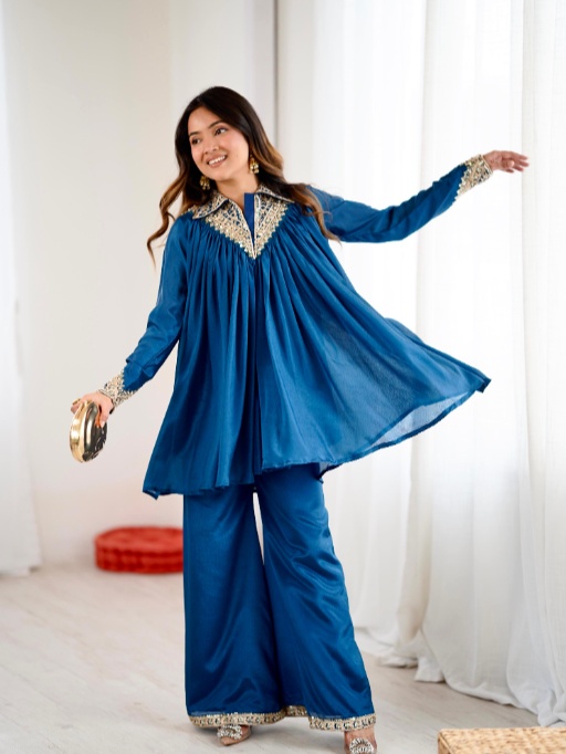 Trending Royal blue Co-Ord Set