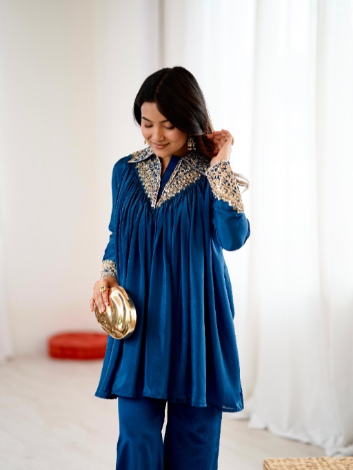 Trending Royal blue Co-Ord Set - Image 3
