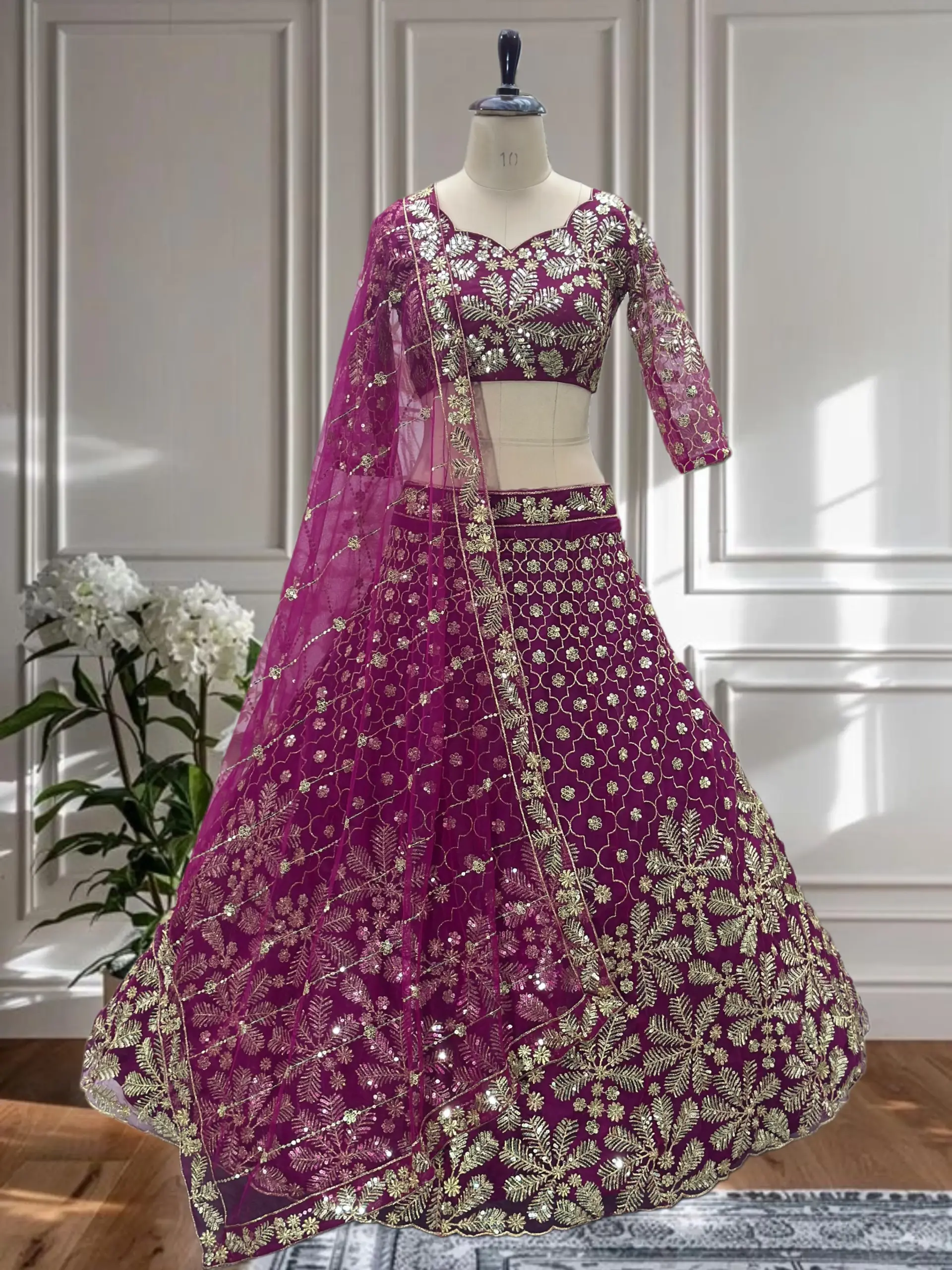 Festive Wear Net Lehenga choli