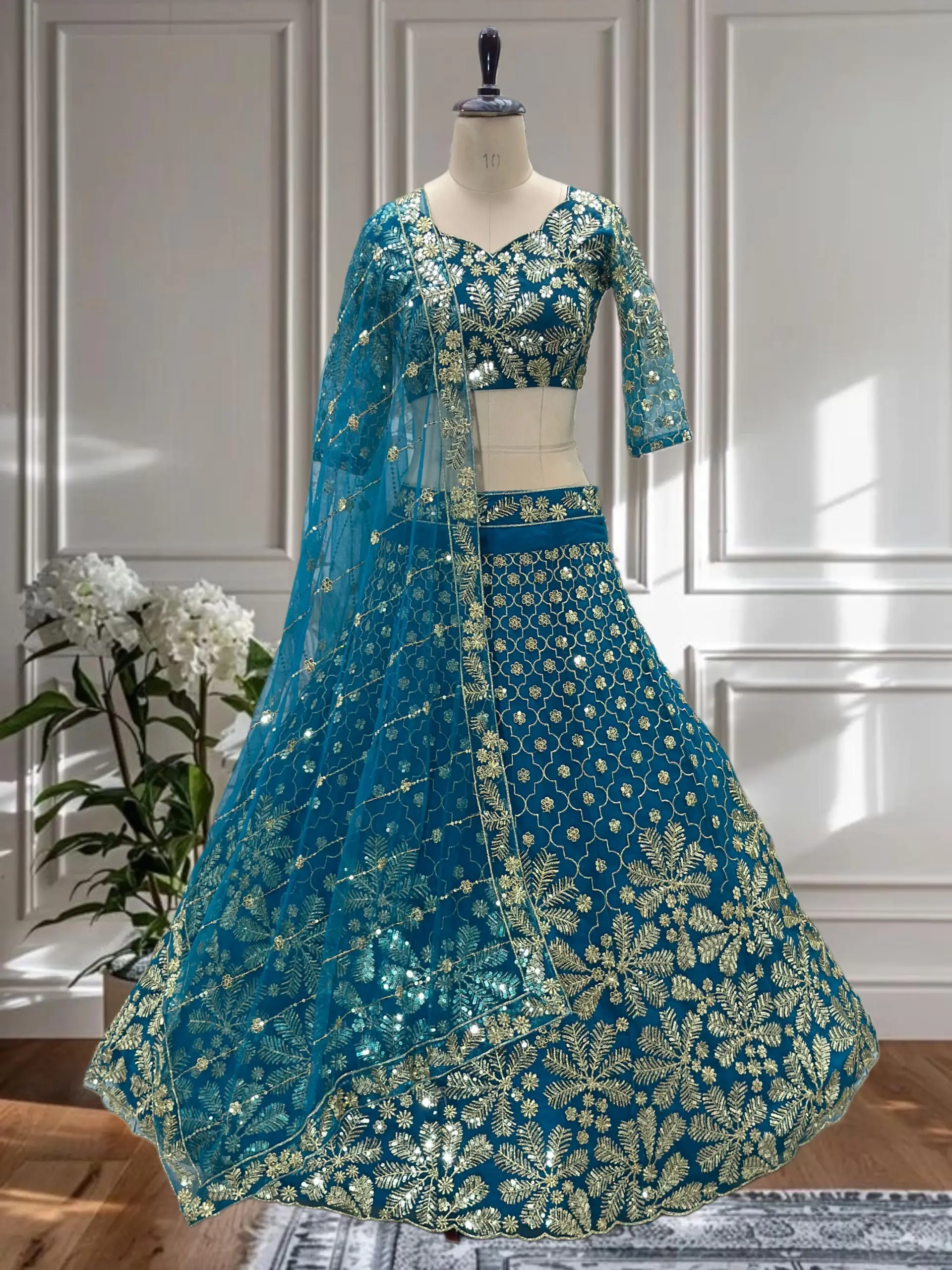 Festive Wear Net Lehenga choli - Image 3