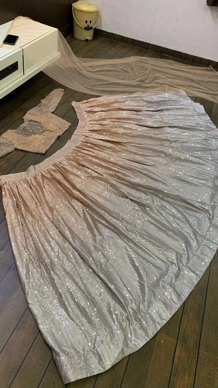 Most Beautiful Pearl Work Wedding Lehenga - Image 3