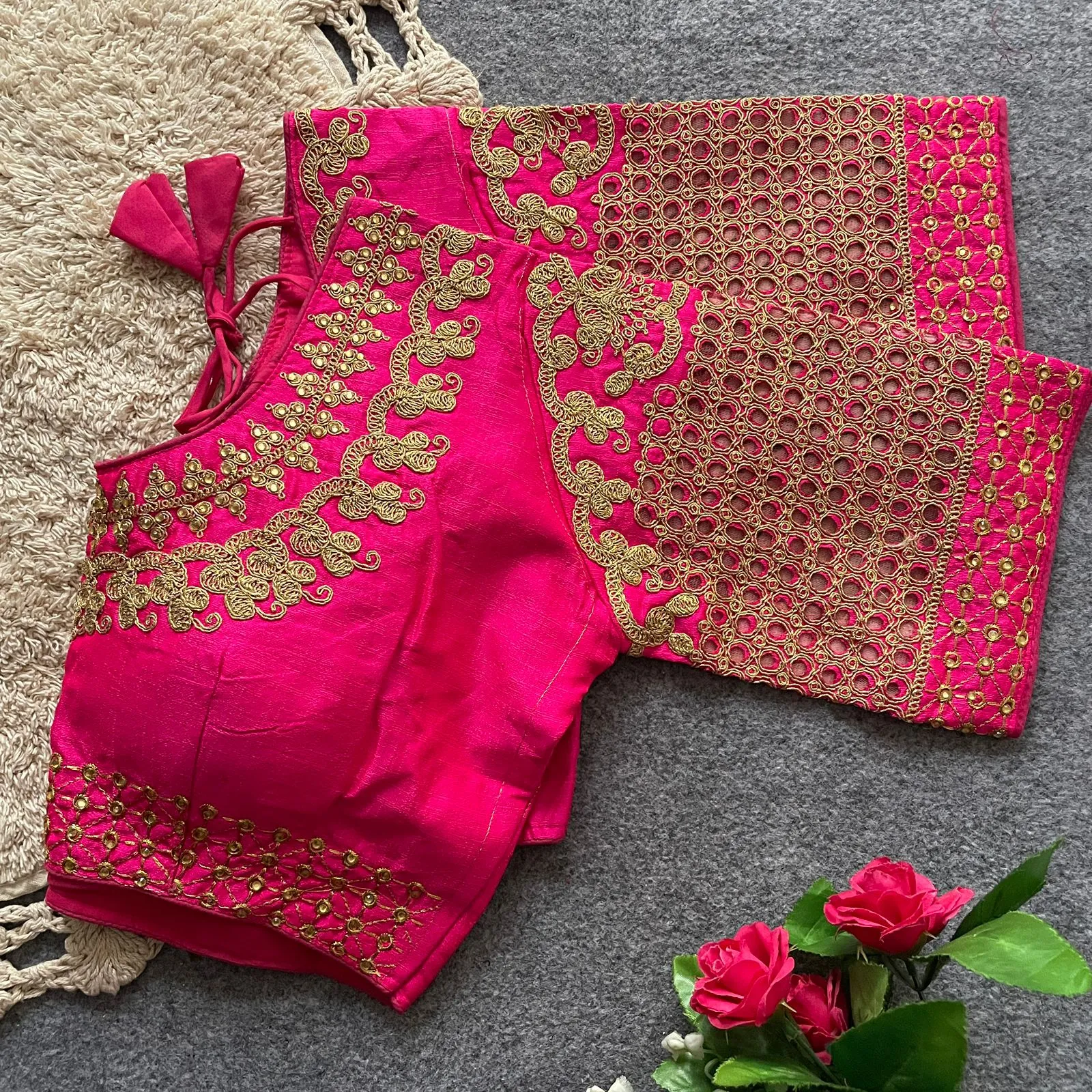 Silk Wedding Wear Blouse - Image 4