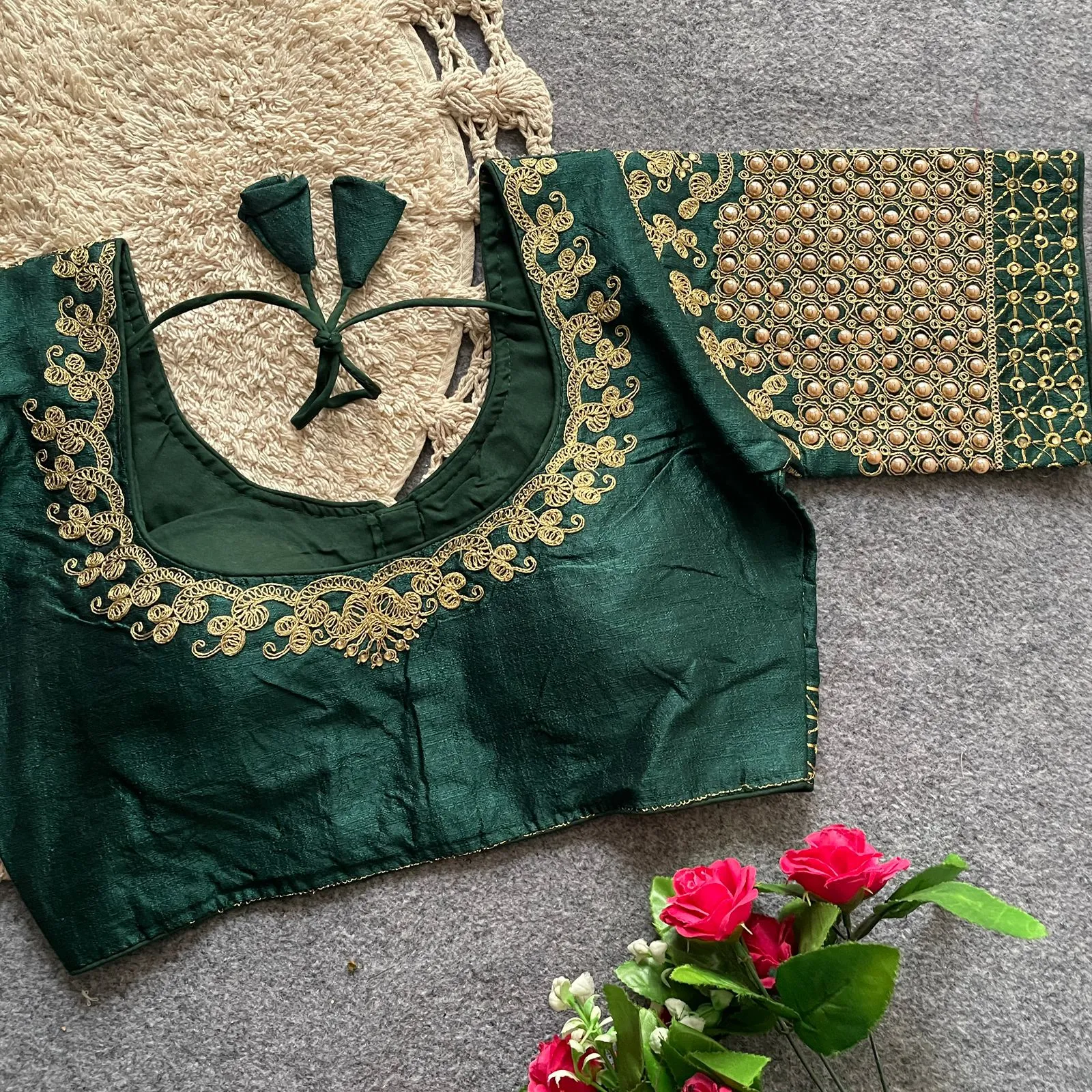 Silk Wedding Wear Blouse - Image 8