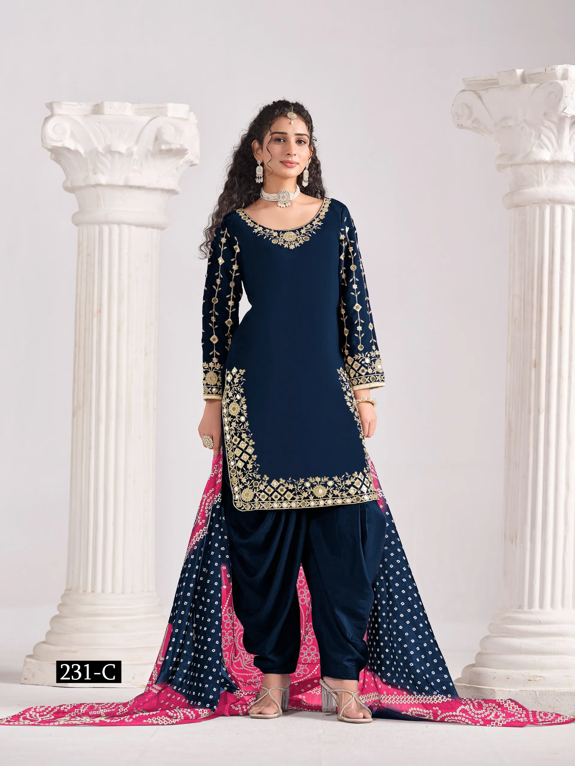 Stylish Patiala Suit with Bandhni Dupatta - Image 5