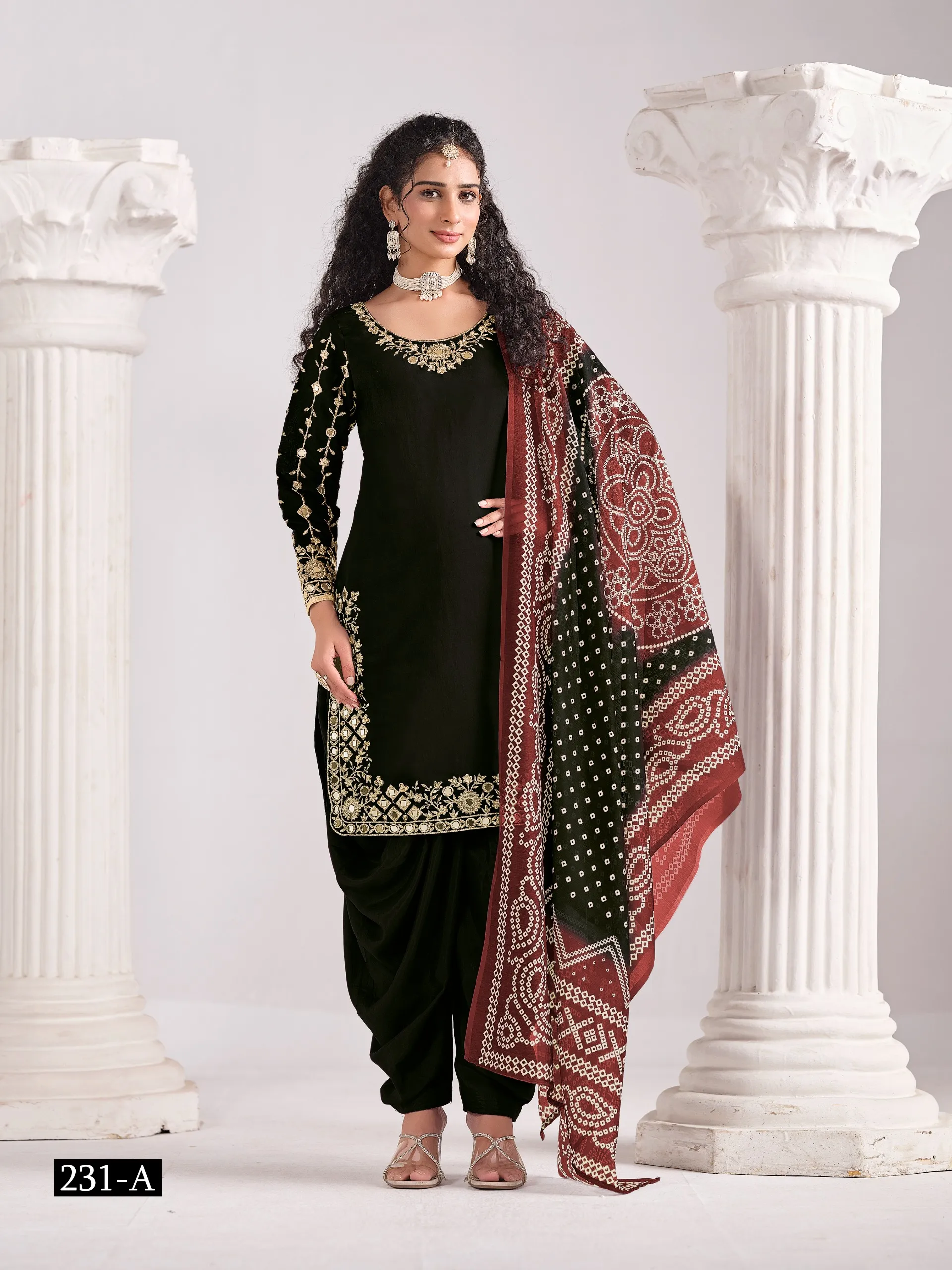 Stylish Patiala Suit with Bandhni Dupatta - Image 6