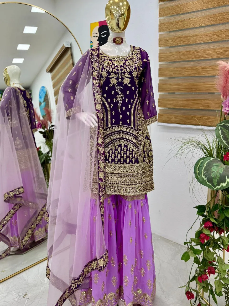 Aisha Khan Inspired Sharara Suit - Image 2