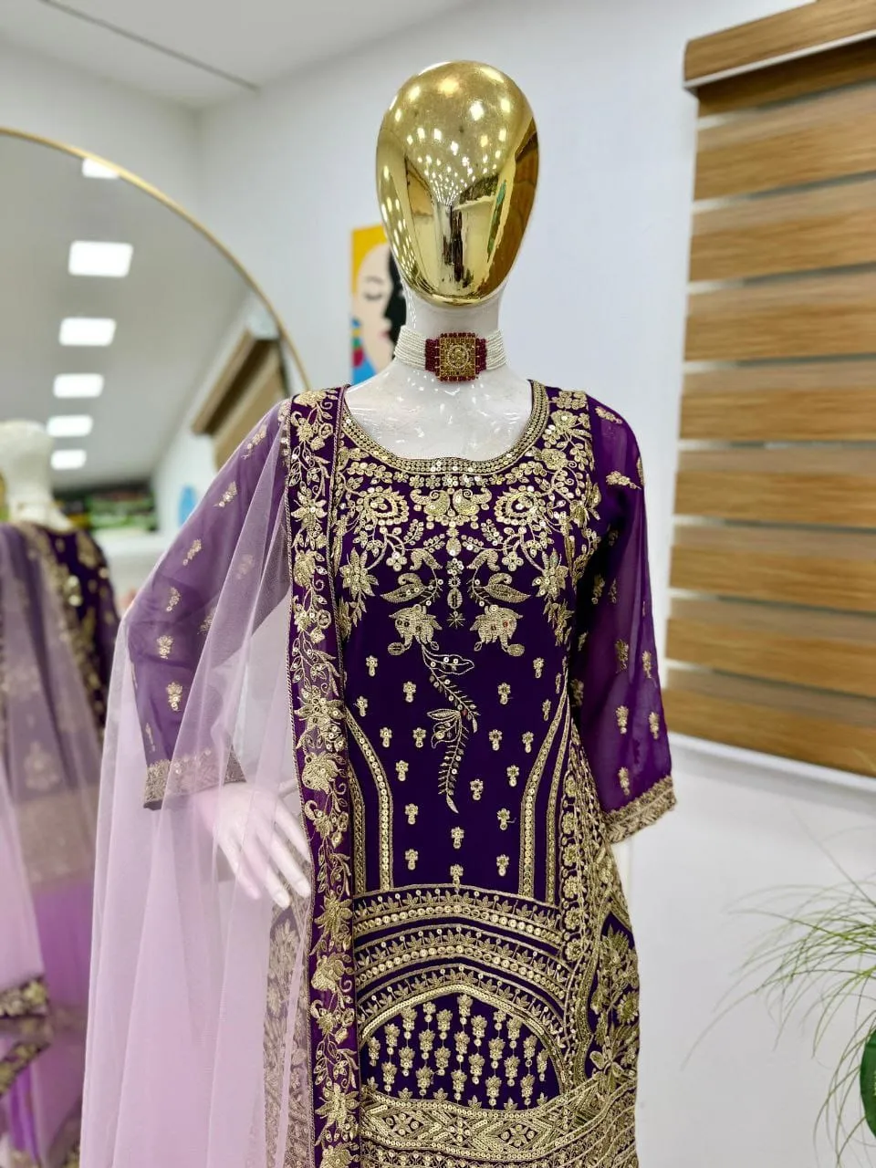 Aisha Khan Inspired Sharara Suit - Image 4