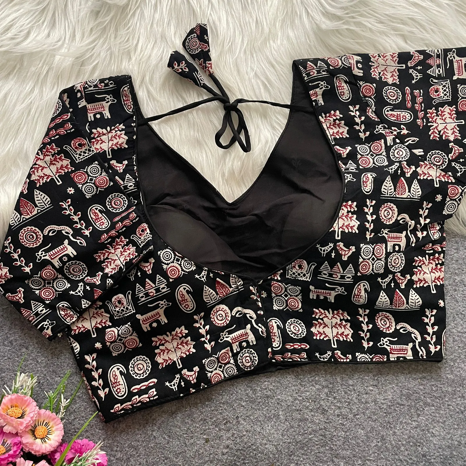 Ajrakh Printed Readymade Blouse - Image 3