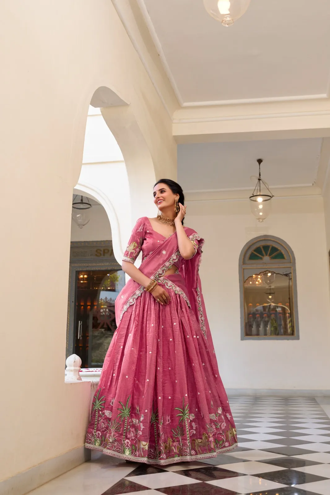 Baby Pink Bridesmaid Lehenga Choli 2025