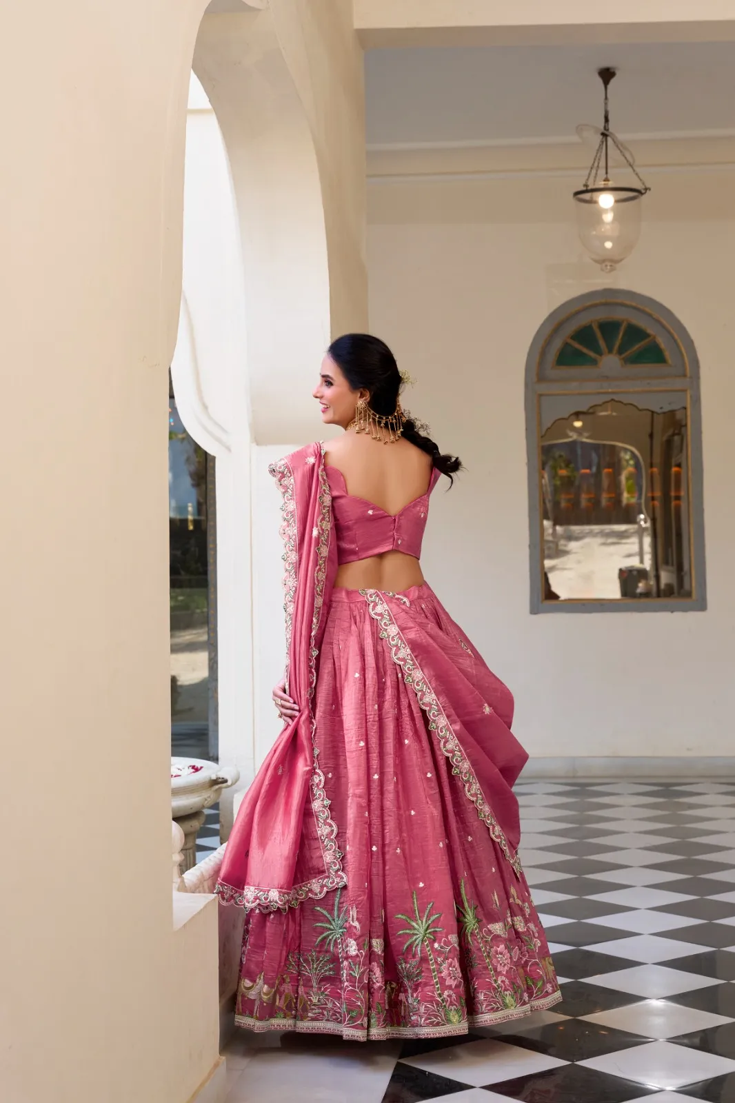 Baby Pink Bridesmaid Lehenga Choli 2025 - Image 3