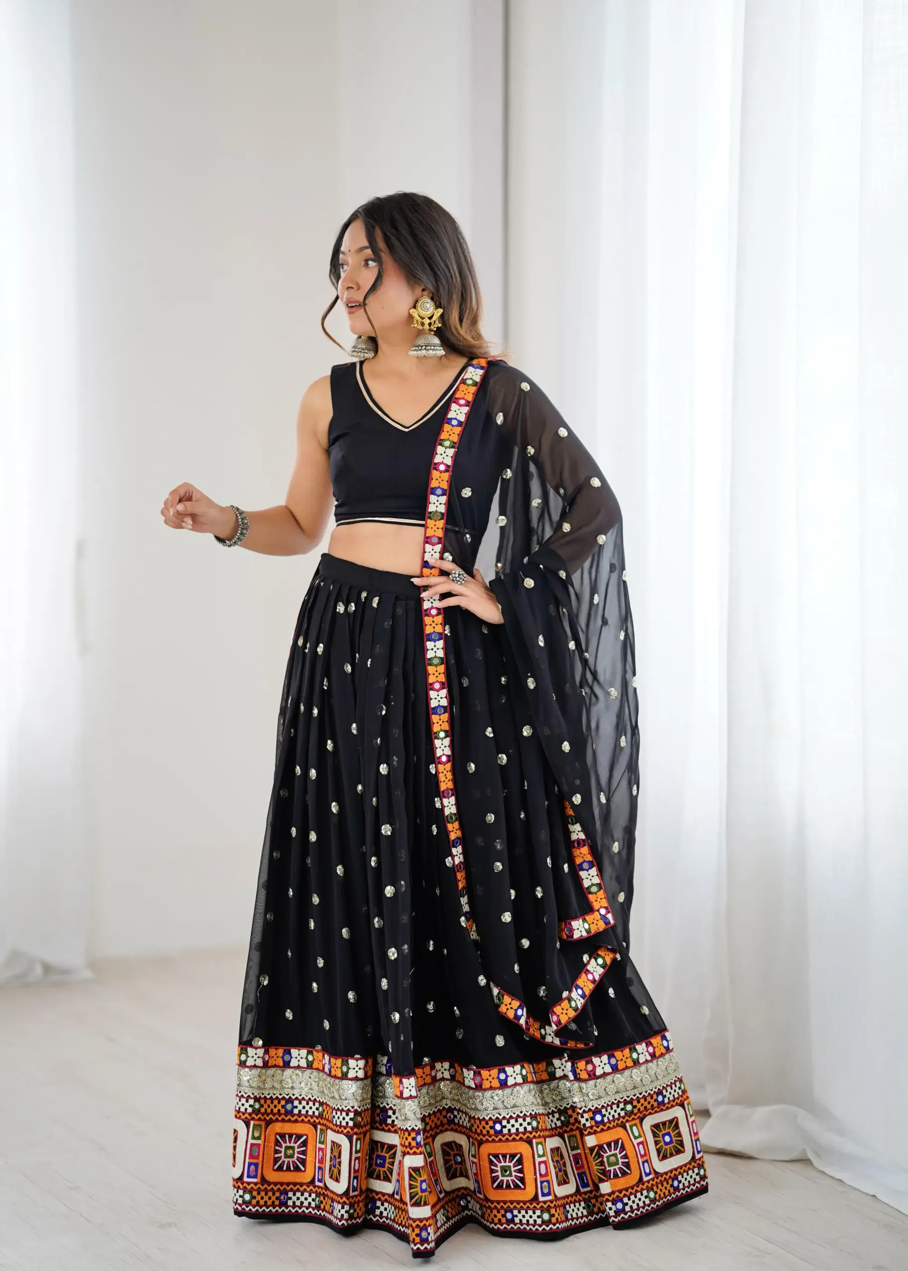 Buy Black Navratri Chaniya Choli