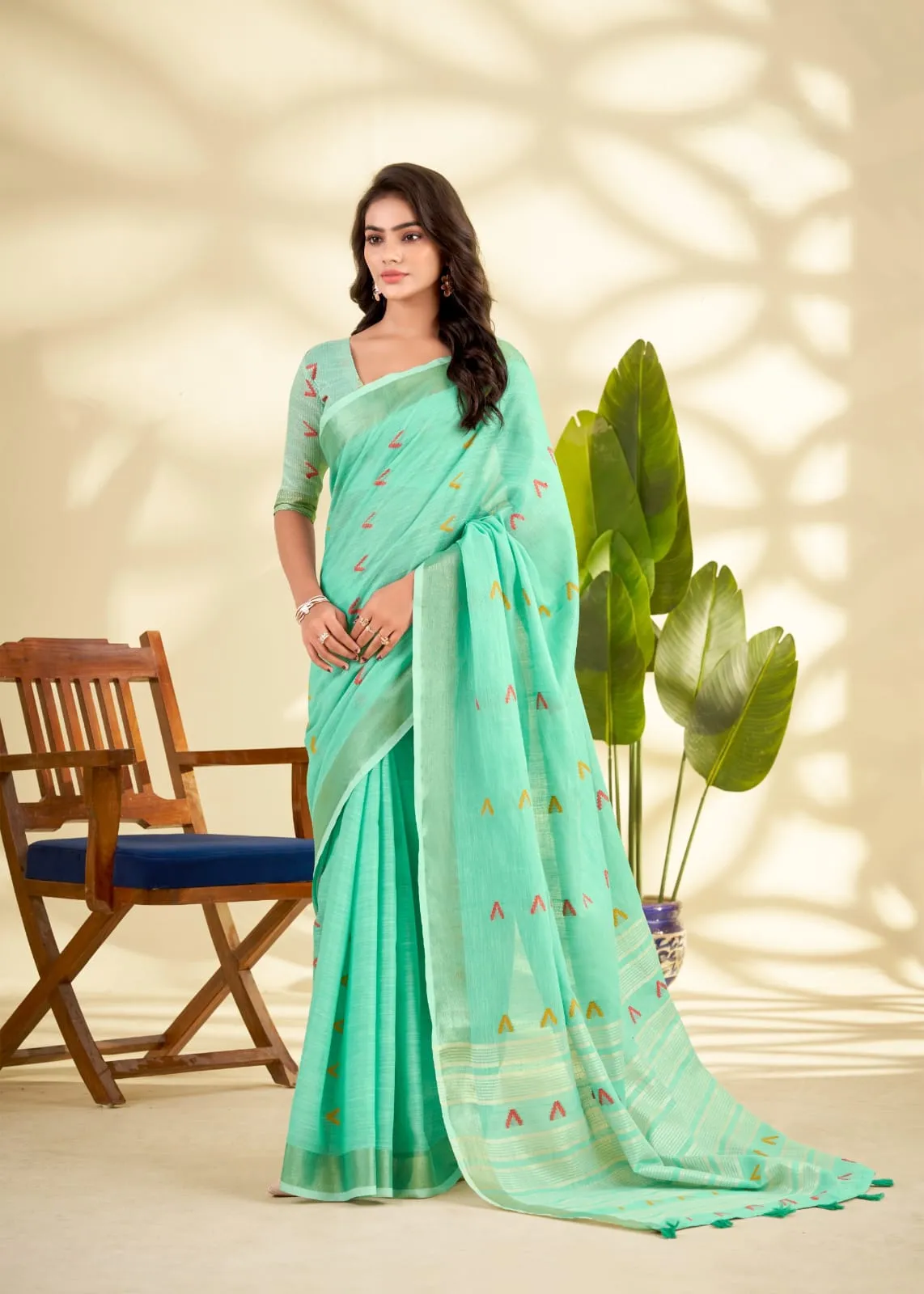 Buy Linen Sarees Online - Image 3