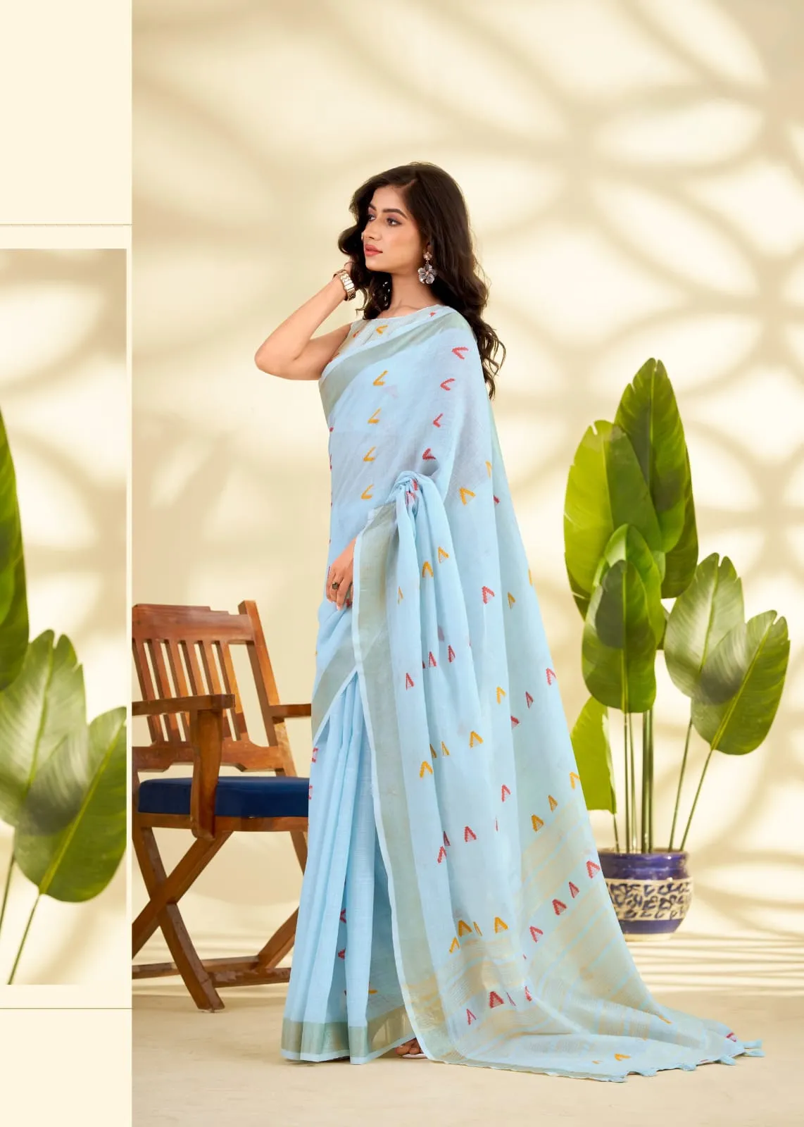 Buy Linen Sarees Online - Image 4
