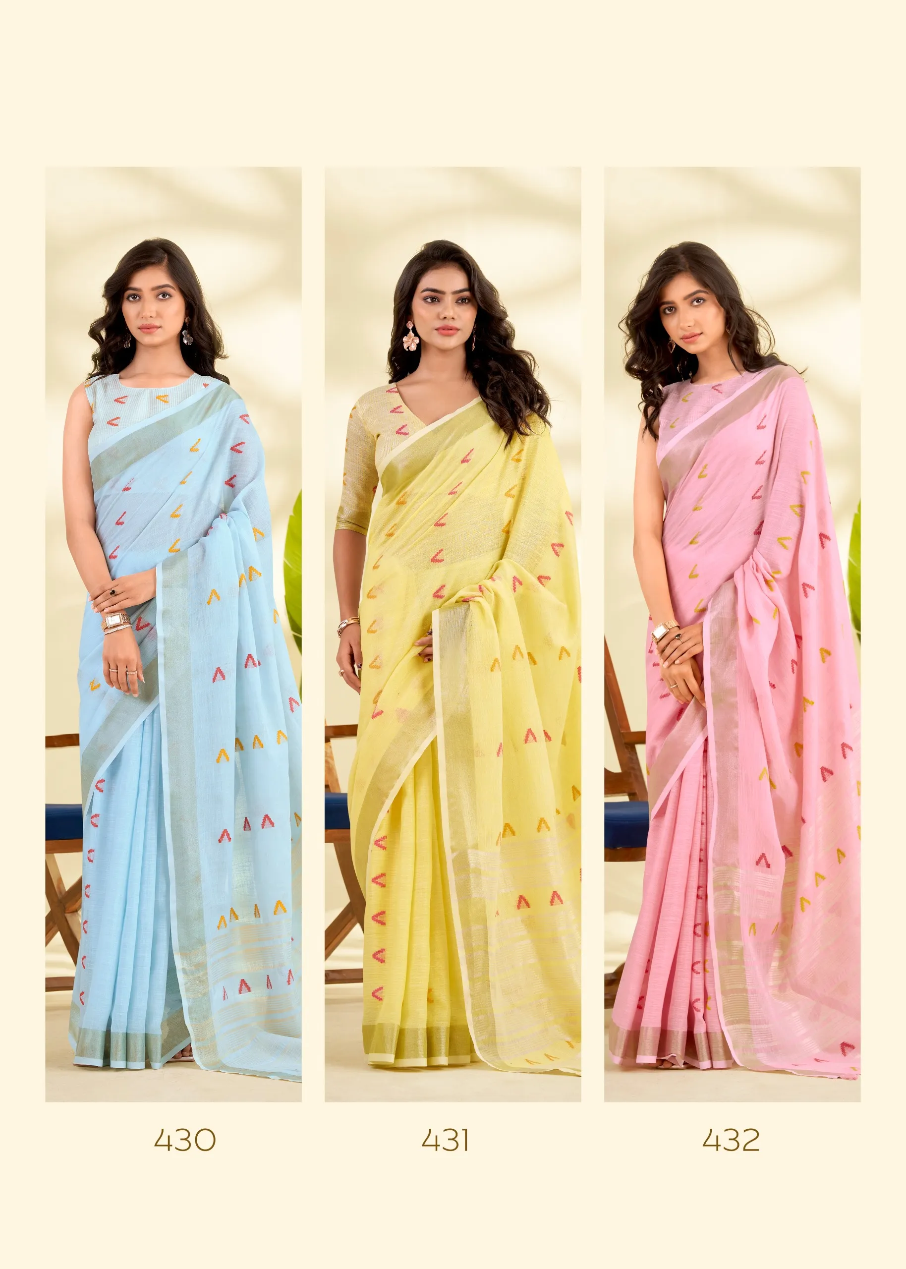 Buy Linen Sarees Online - Image 6