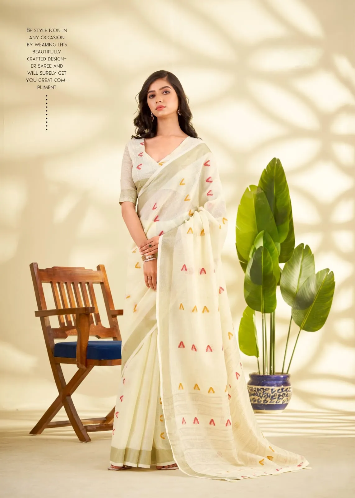 Buy Linen Sarees Online - Image 7