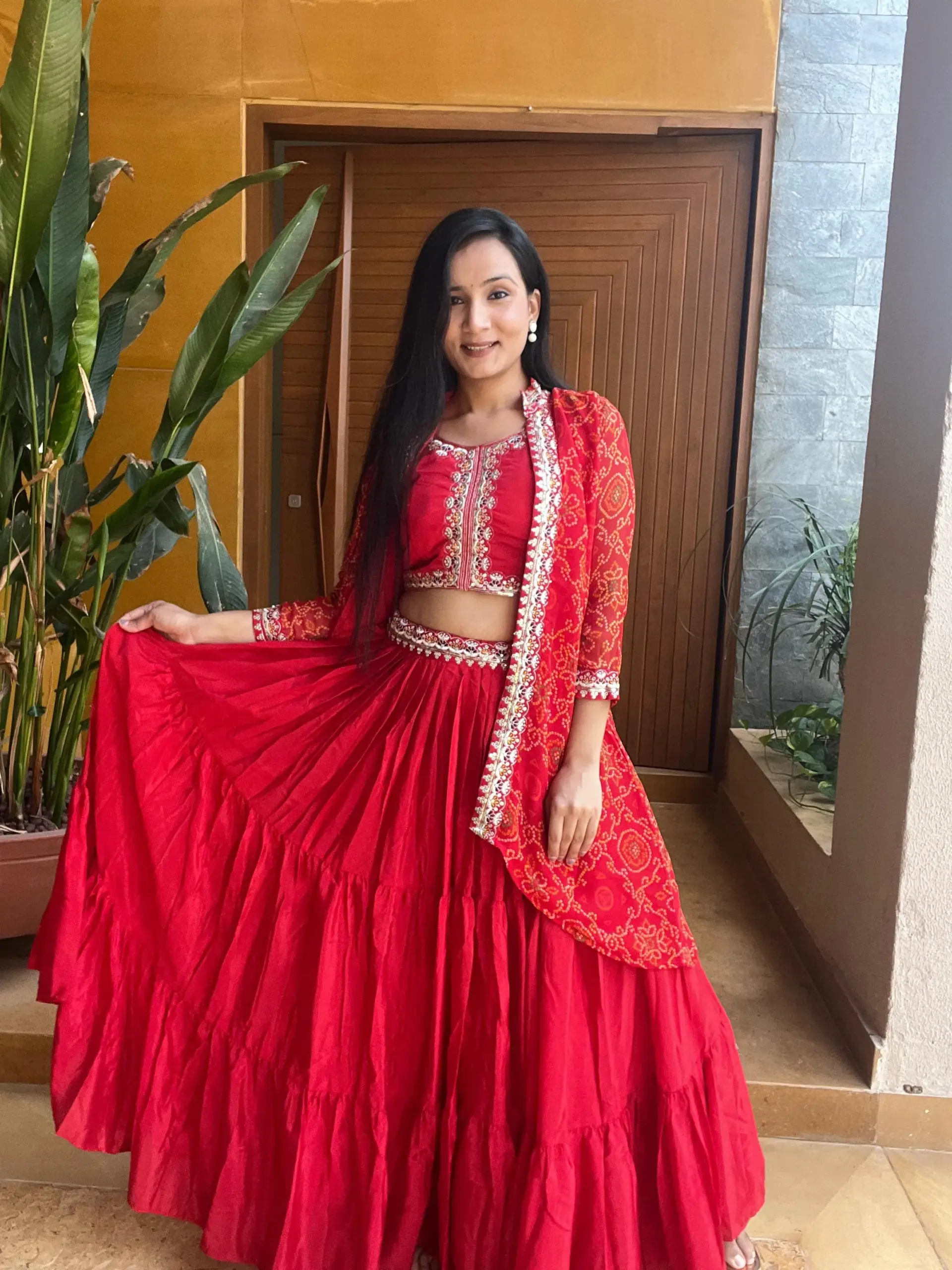 Buy Stylish Lehenga Choli with Shrug - Image 2