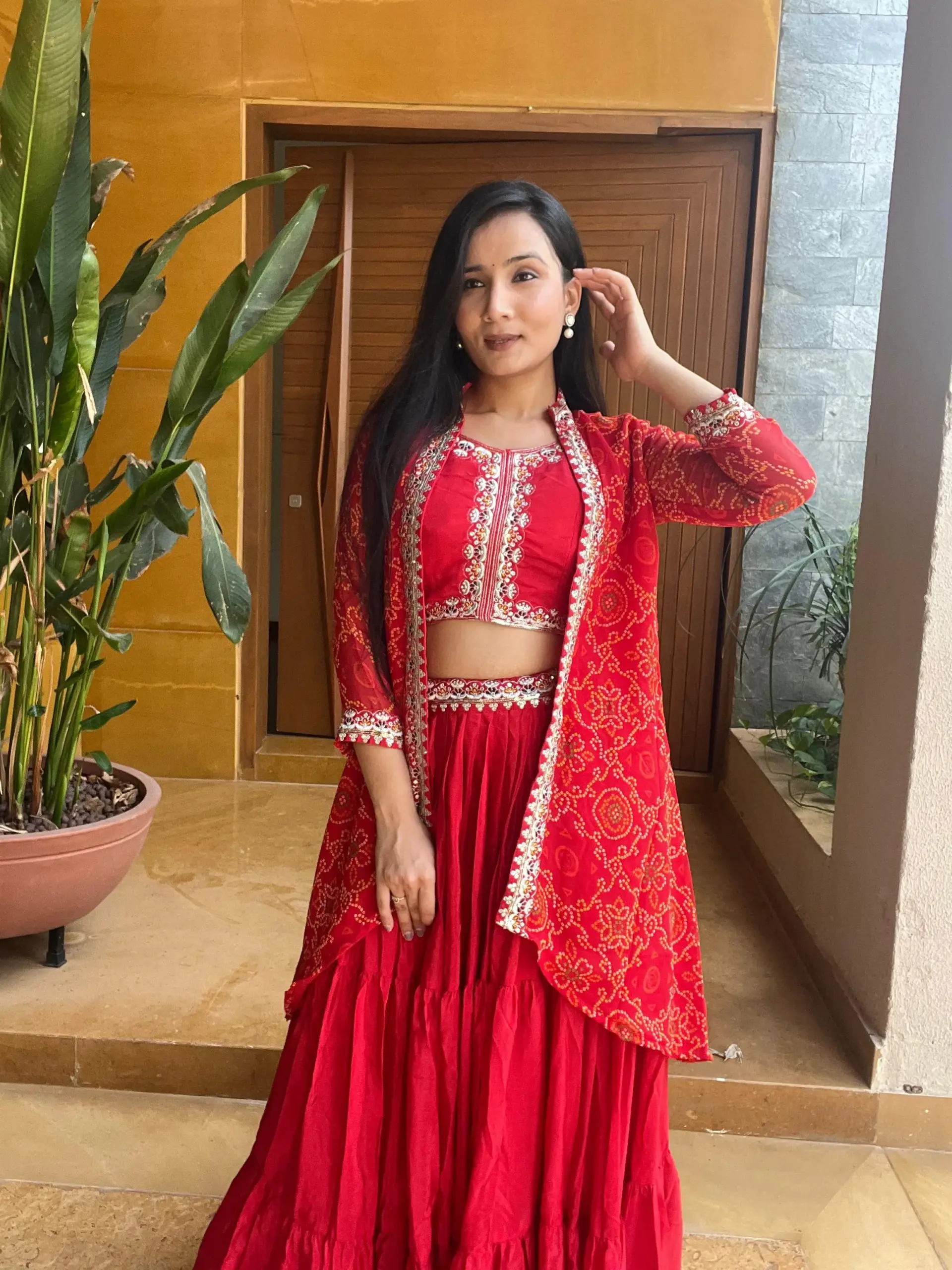 Buy Stylish Lehenga Choli with Shrug - Image 3