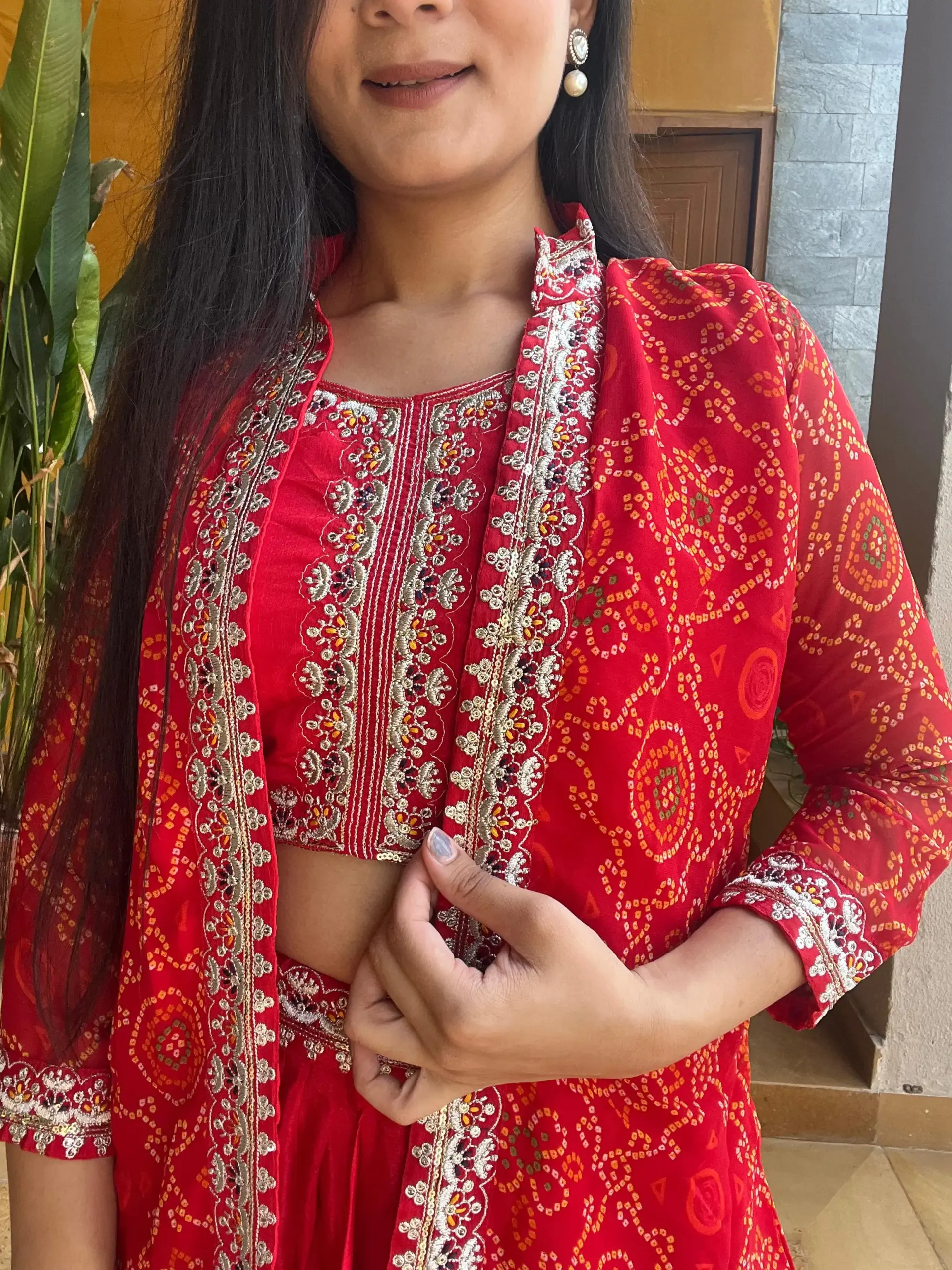 Buy Stylish Lehenga Choli with Shrug - Image 4