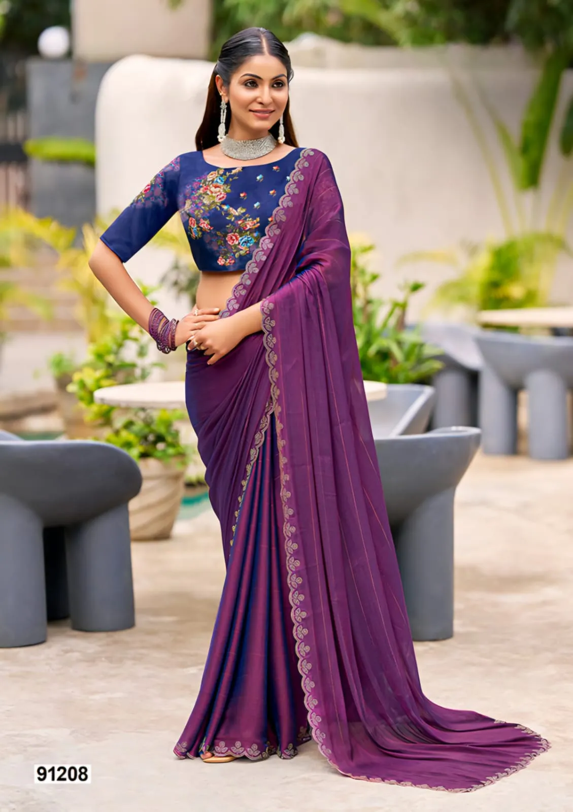 Fancy Chiffon Saree - Image 3
