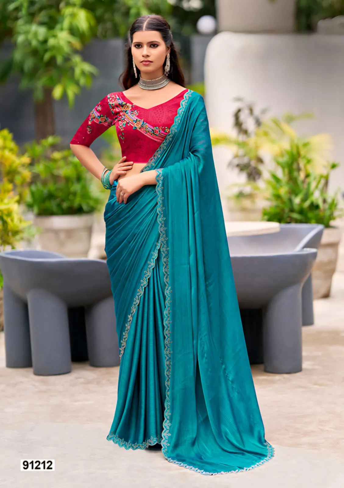 Fancy Chiffon Saree - Image 7