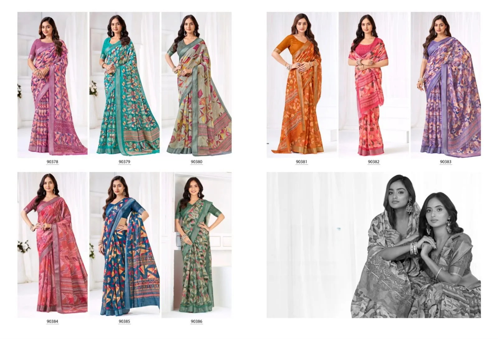 Festive Linen Saree - Image 7