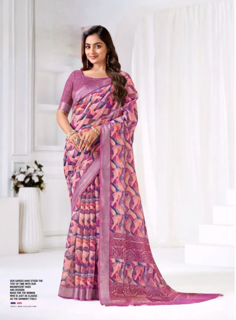 Festive Linen Saree - Image 8