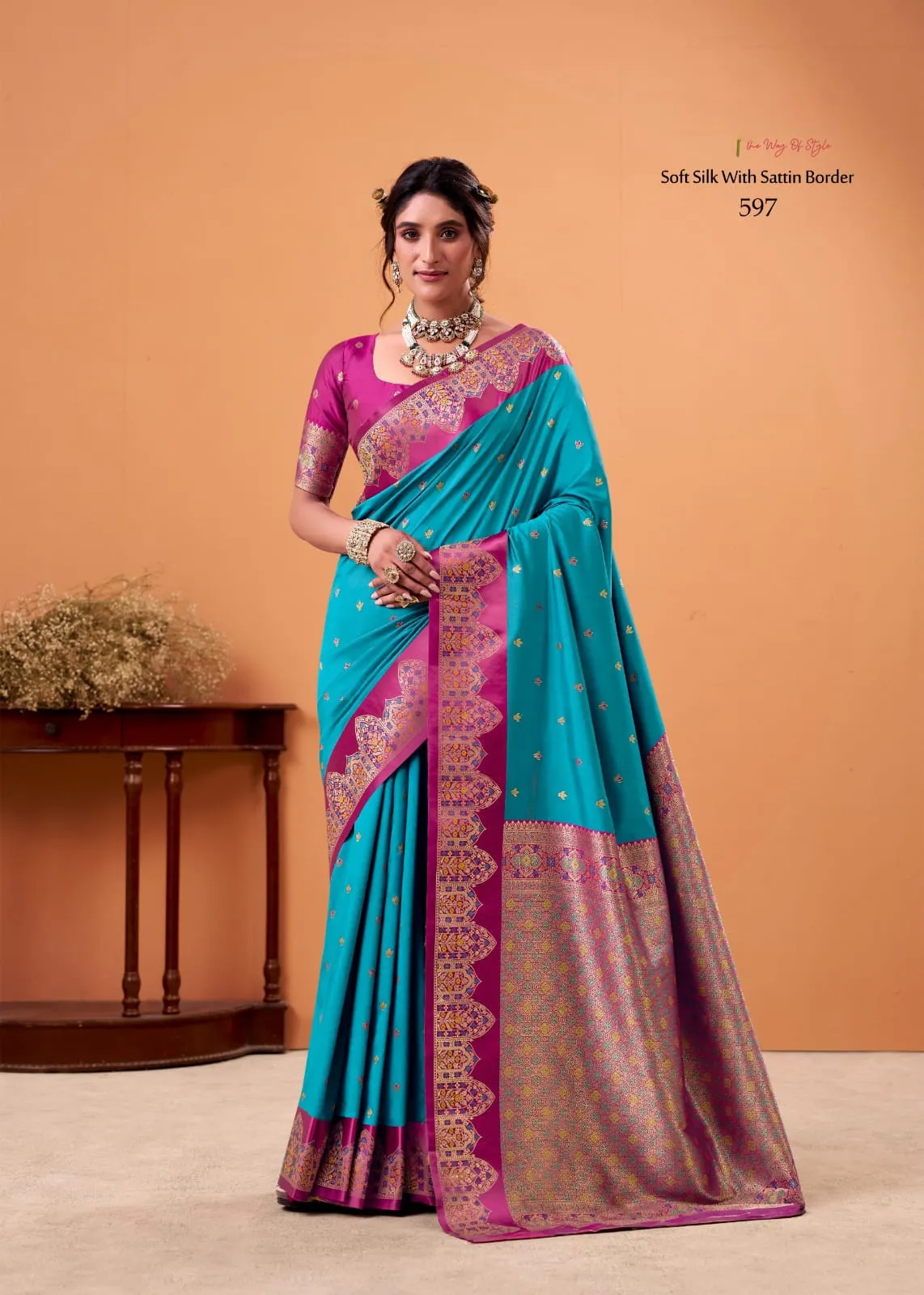 Festive Special Satin Silk Sarees - Image 7