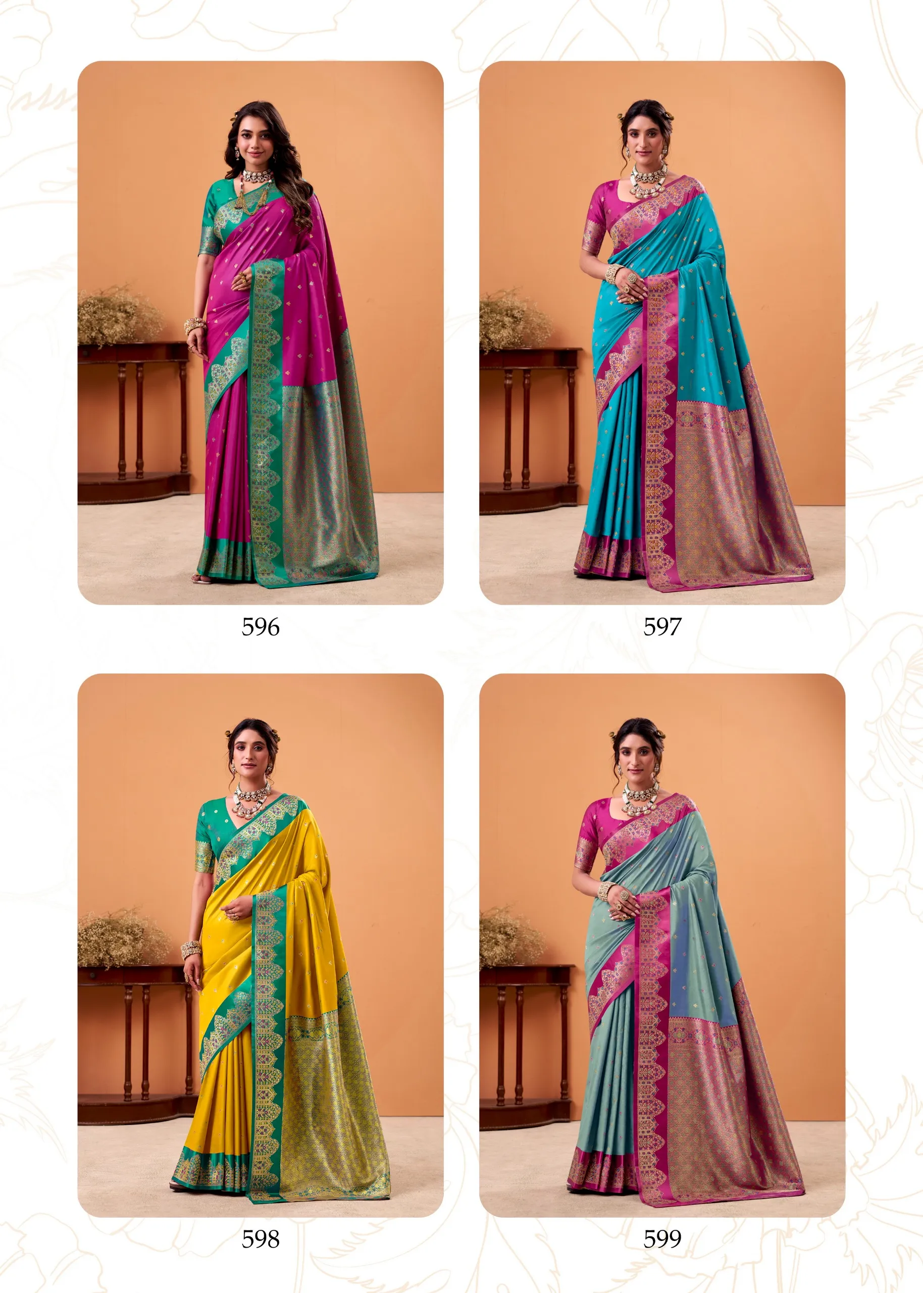 Festive Special Satin Silk Sarees - Image 9