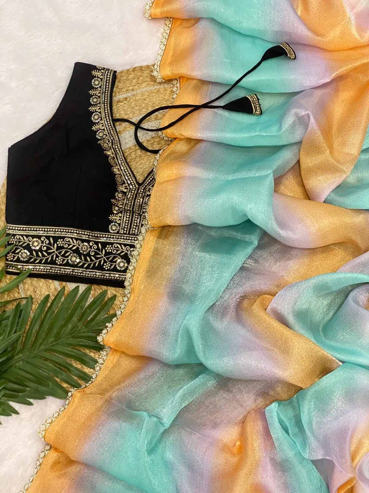 Festive Special Small Border Saree - Image 7