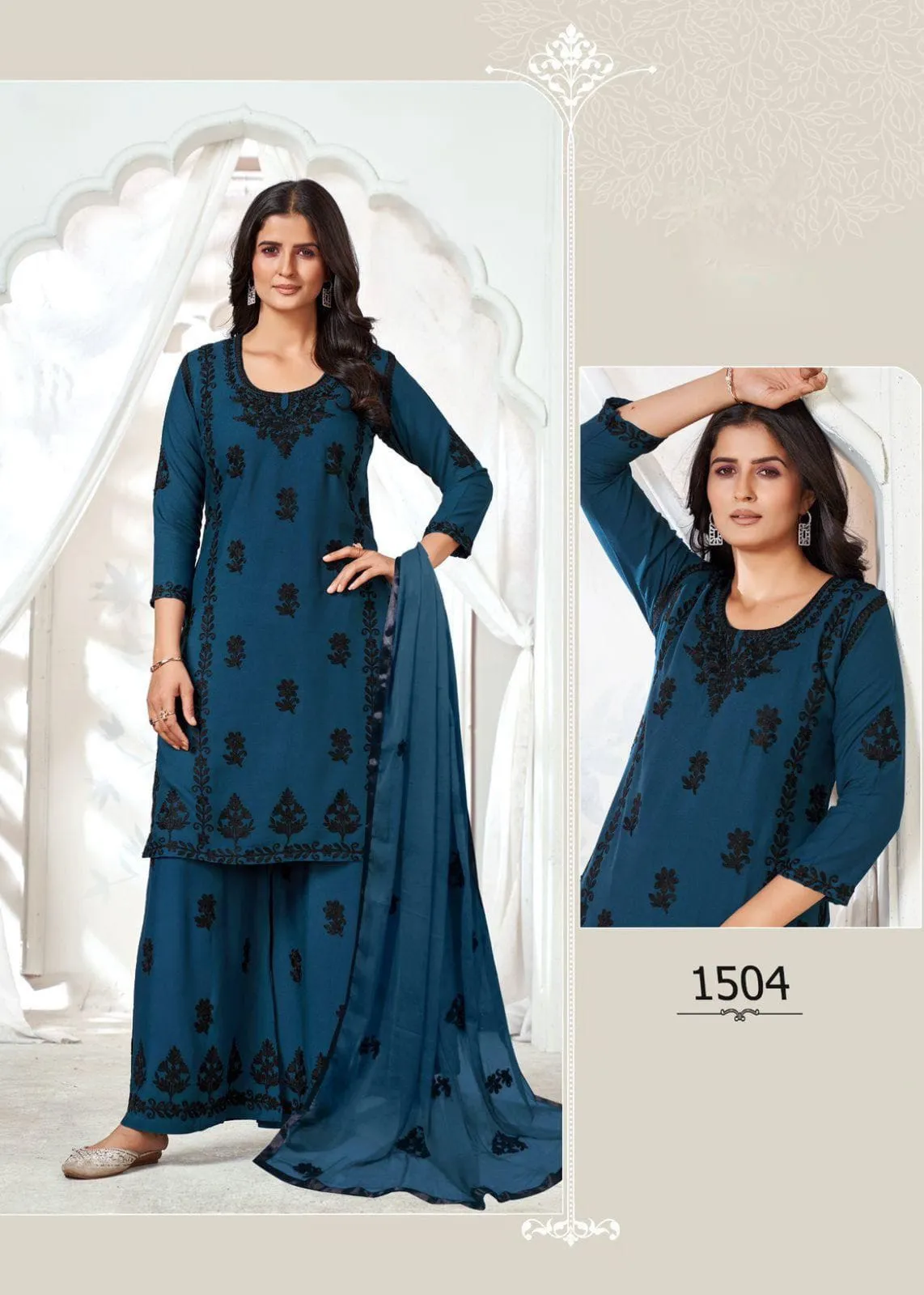 Festive Wear 3piece Kurti Set - Image 2