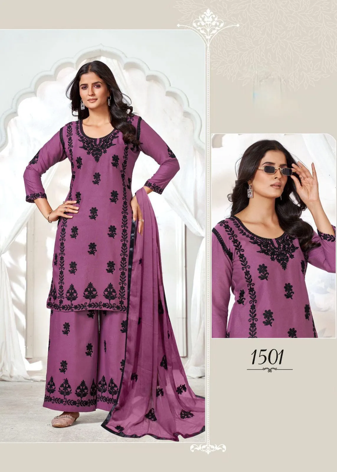 Festive Wear 3piece Kurti Set - Image 3