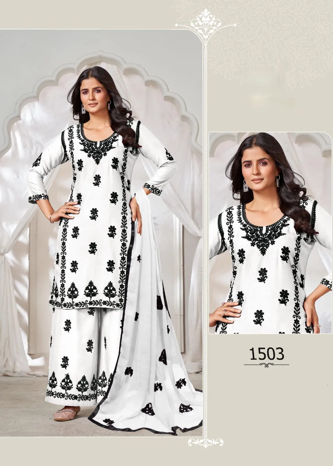 Festive Wear 3piece Kurti Set - Image 4