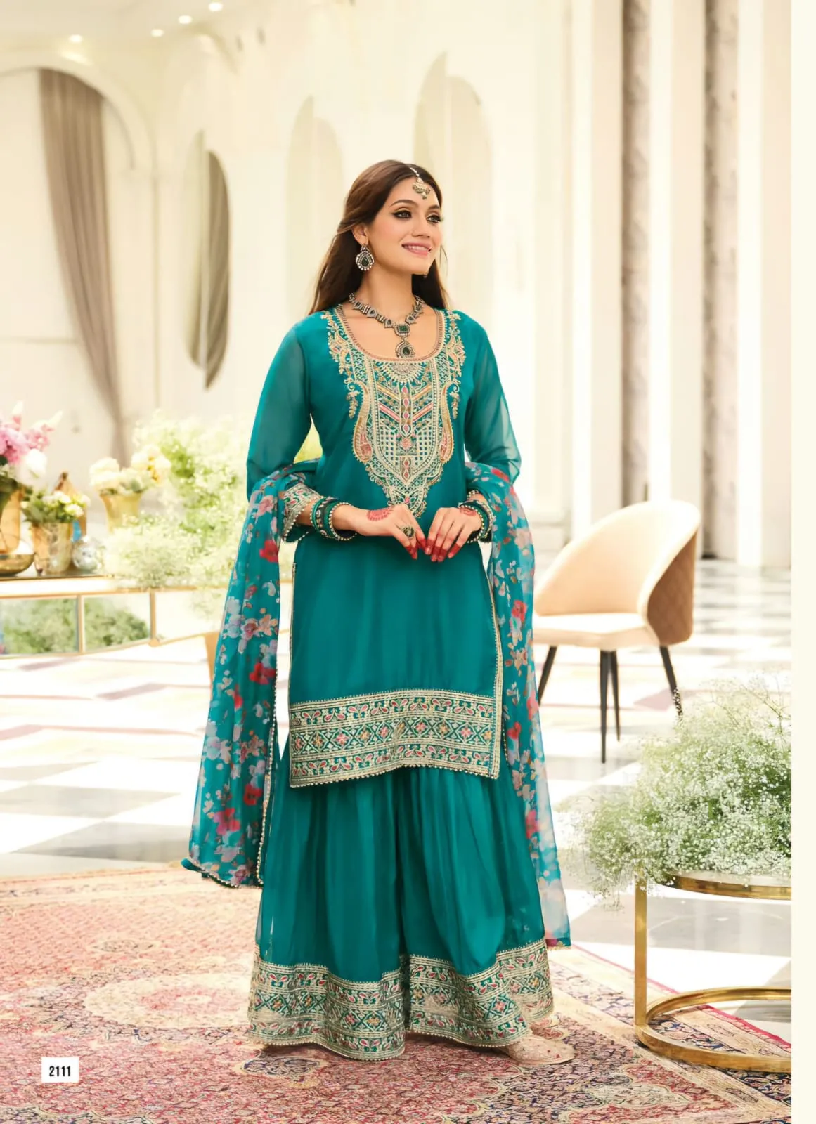 Festive Wear Readymade Sharara Salwar Suit - Image 2
