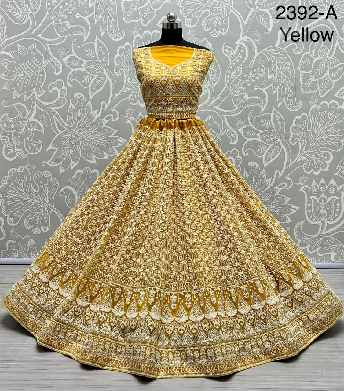 Haldi Ceremony Special Yellow Lehenga - Image 2