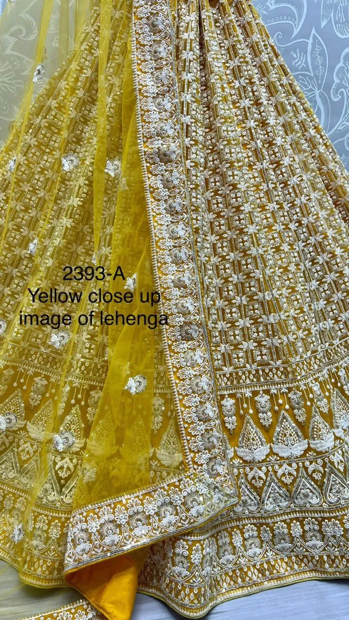 Haldi Ceremony Special Yellow Lehenga - Image 3