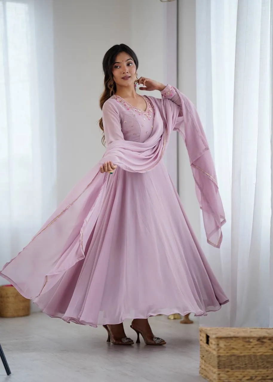 Handwork Designer Gown For Festive wear