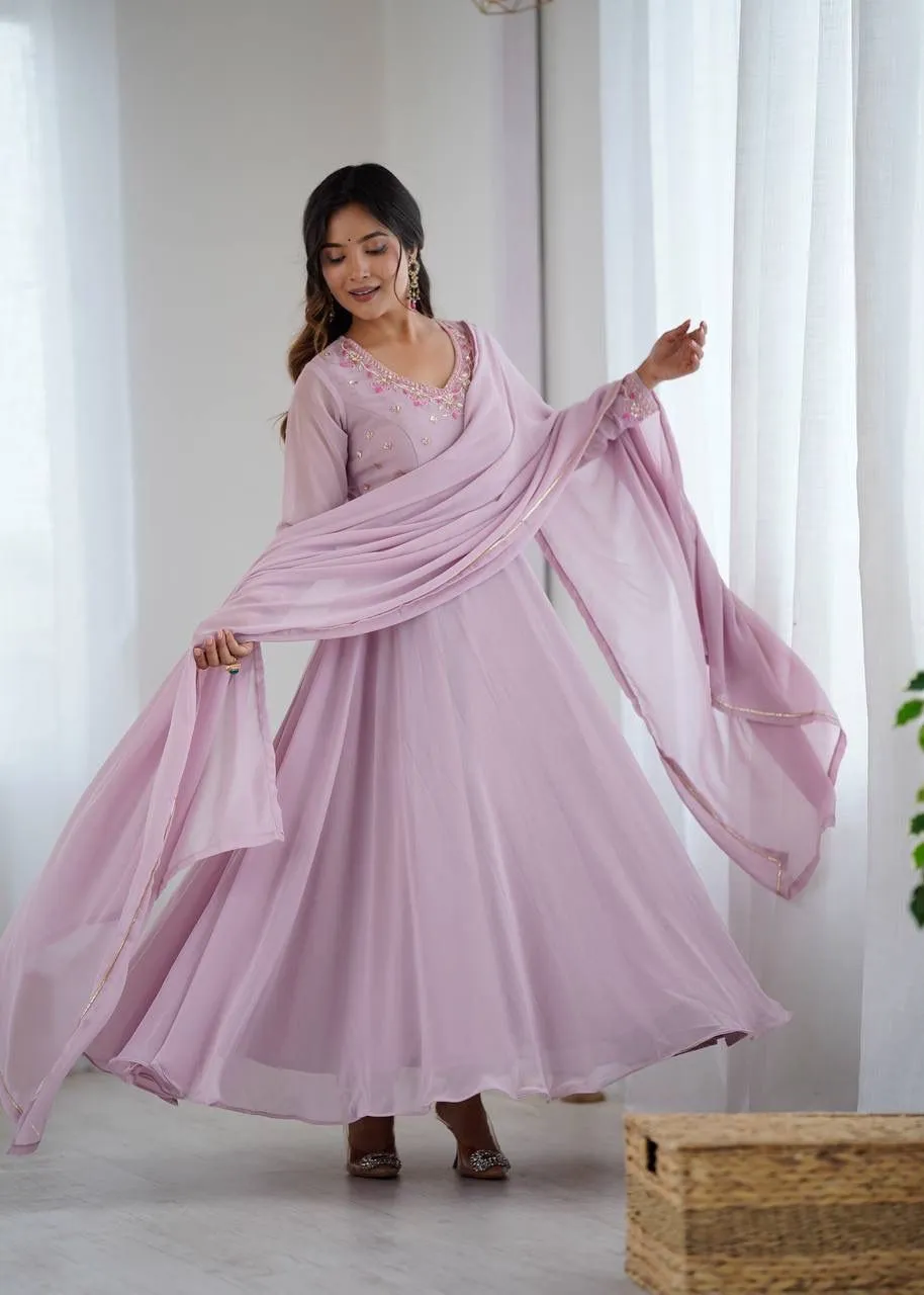 Handwork Designer Gown For Festive wear - Image 4