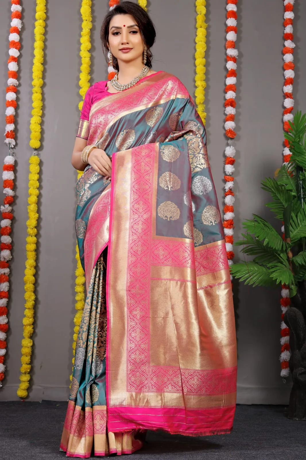 Kanchipuram Handloom Silk Sarees - Image 9