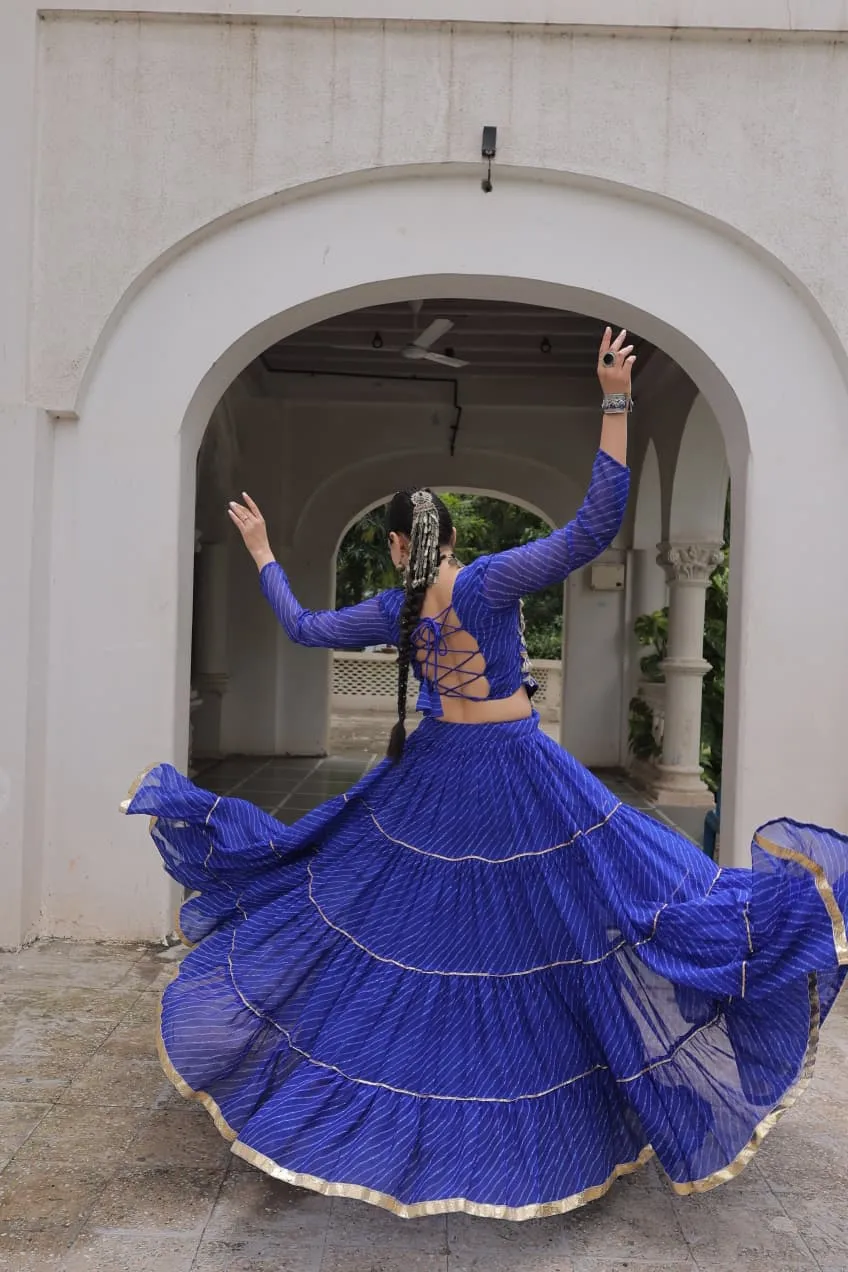 Leheriya Printed Stylish Navratri Chaniya Choli - Image 13