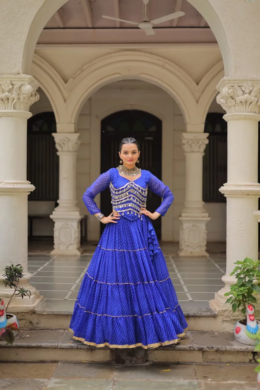 Leheriya Printed Stylish Navratri Chaniya Choli - Image 2