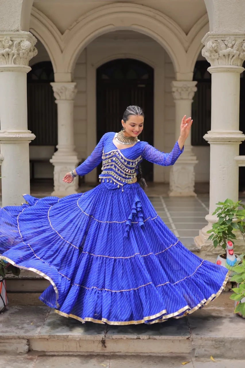 Leheriya Printed Stylish Navratri Chaniya Choli - Image 9