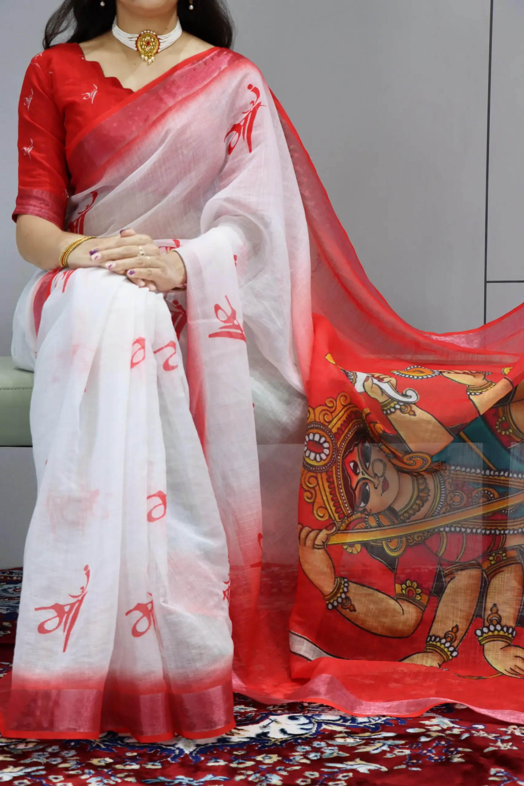 Linen Sarees For Durga Pooja 2025 Design - Image 9
