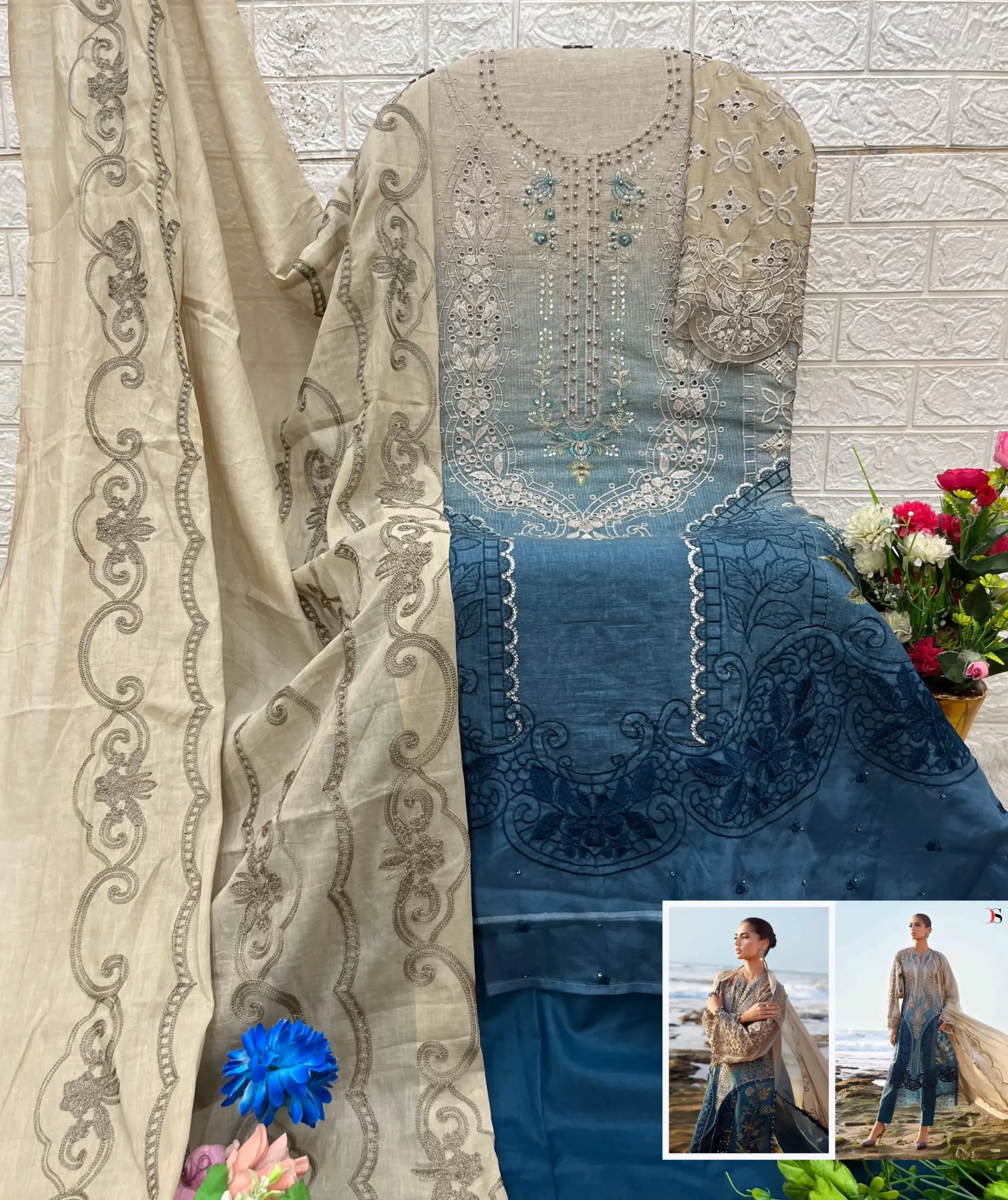 Patch work Cotton Pakistani Suit