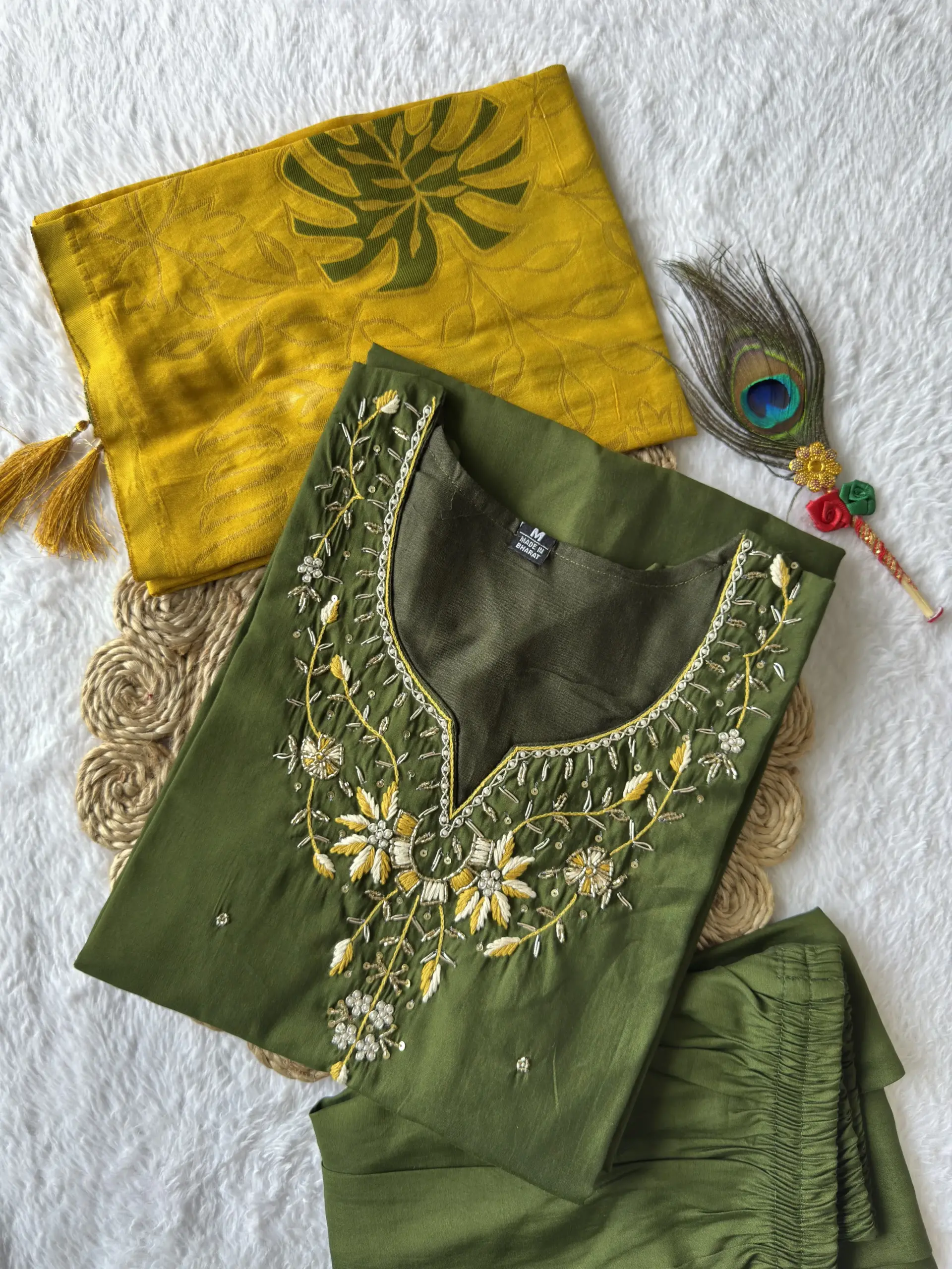 Pooja Special 3 piece Kurti Set - Image 2