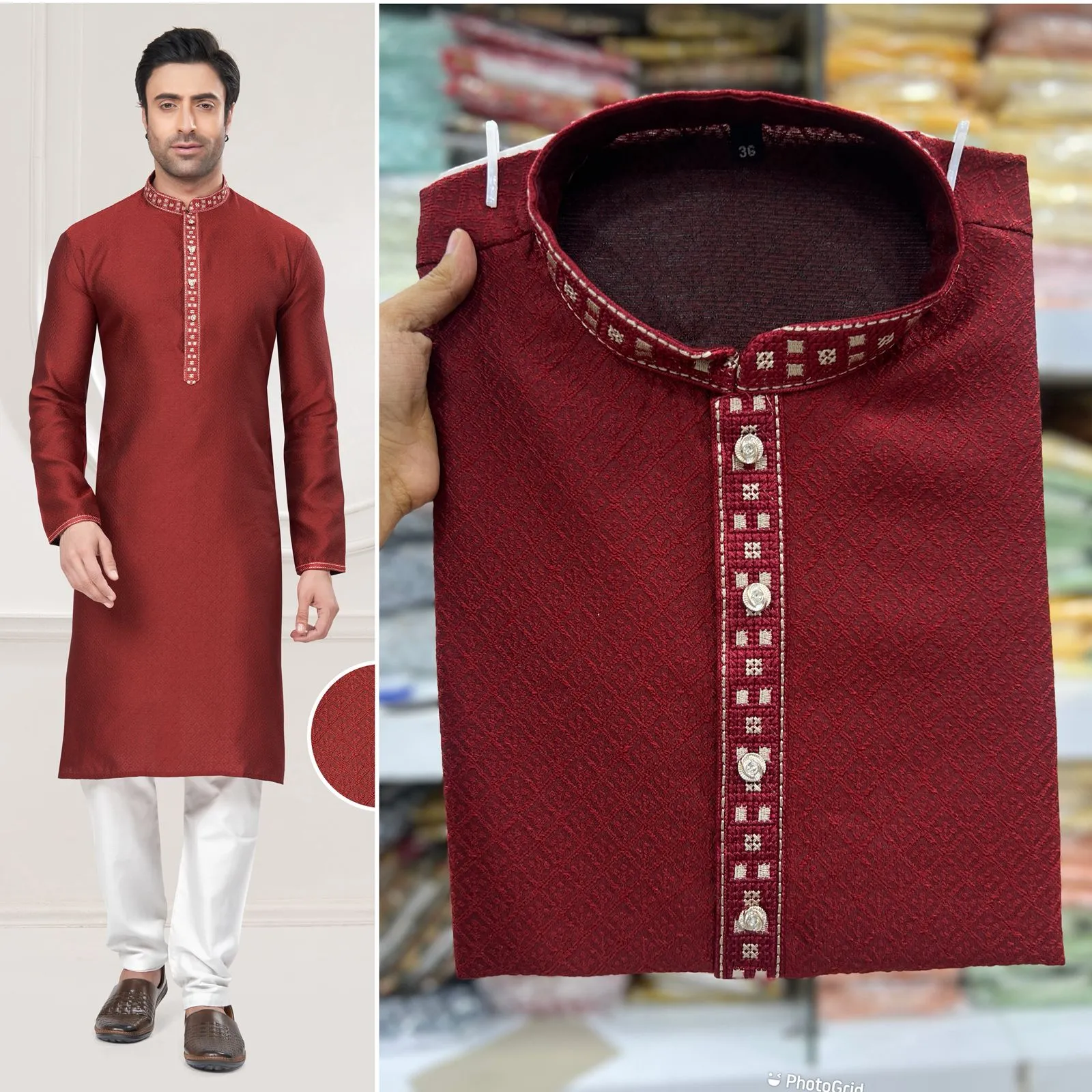 Premium Embroidery Mens Kurtas