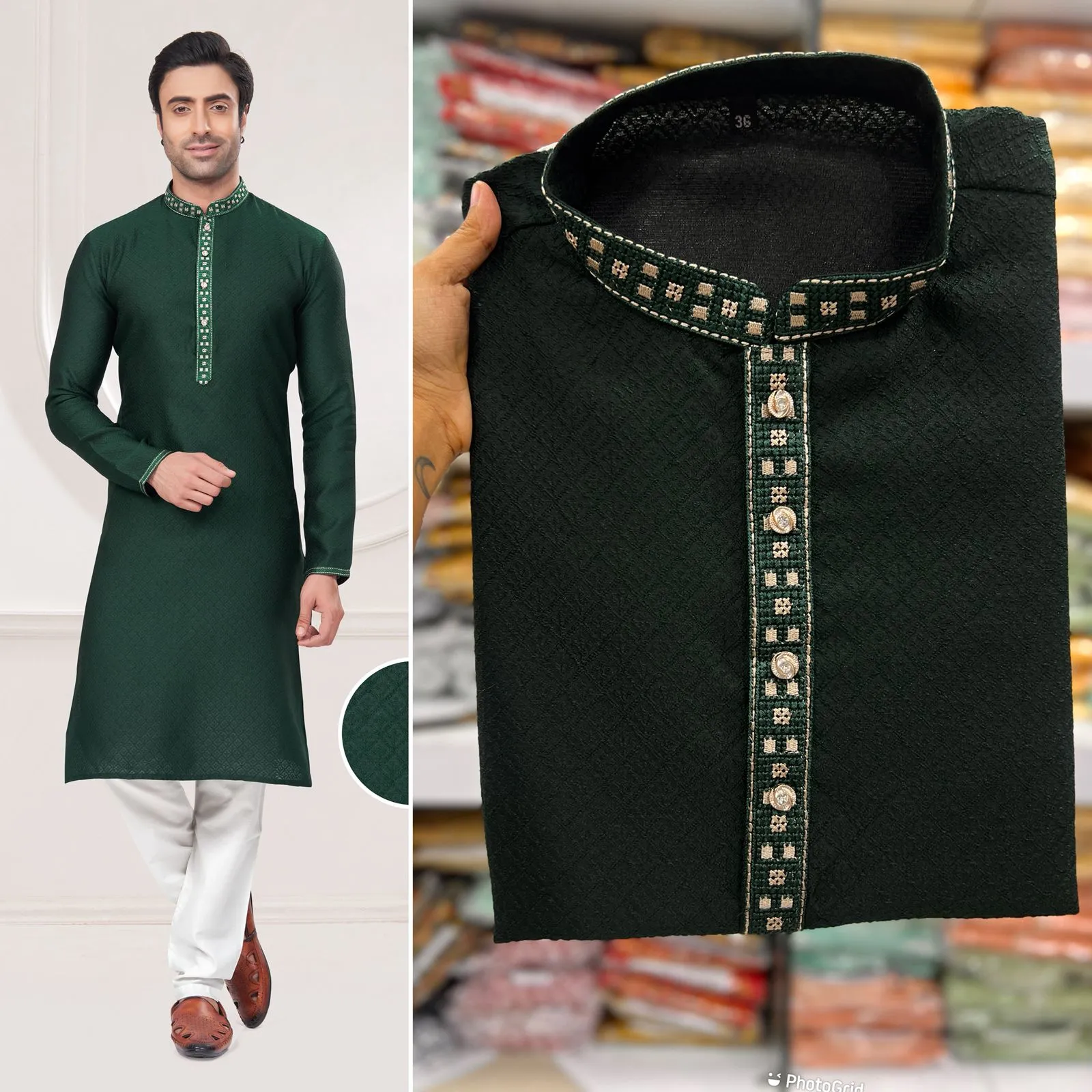 Premium Embroidery Mens Kurtas - Image 2